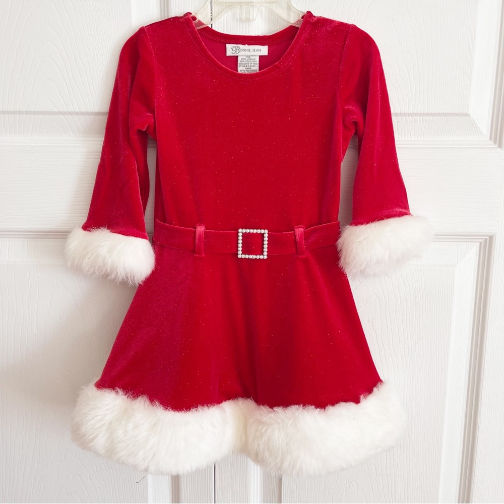 Bonnie Jean Red and White Kids Dress